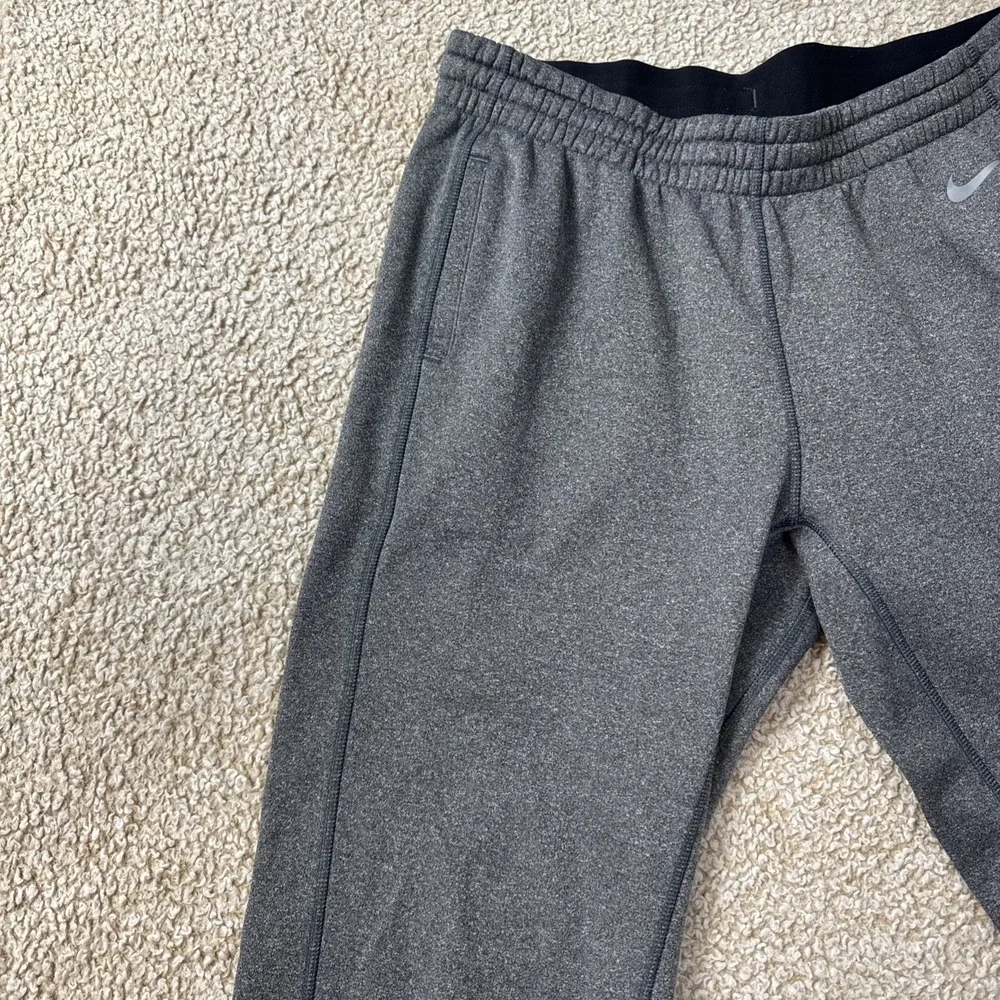 Nike Dri-Fit Sweatpants Womens Large Gray Fleece All Time Training 856918-010
